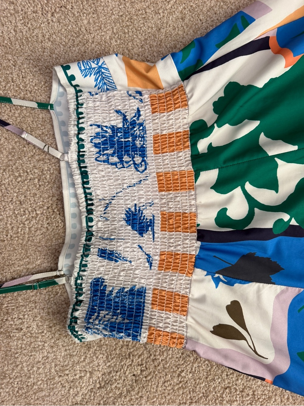 Sleeveless Multi-Color Print A-Line Skirt - Picture 5 of 6